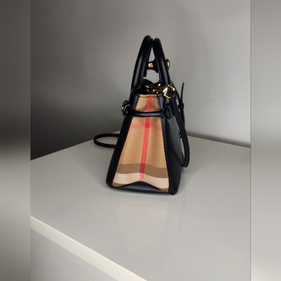 Burberry Baby Banner Black Tote - Picture 5 of 14